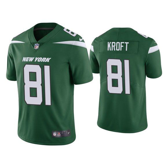 Men New York Jets 81 Tyler Kroft Nike Gotham Green Limited NFL Jersey